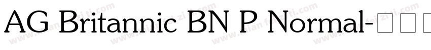 AG Britannic BN P Normal字体转换